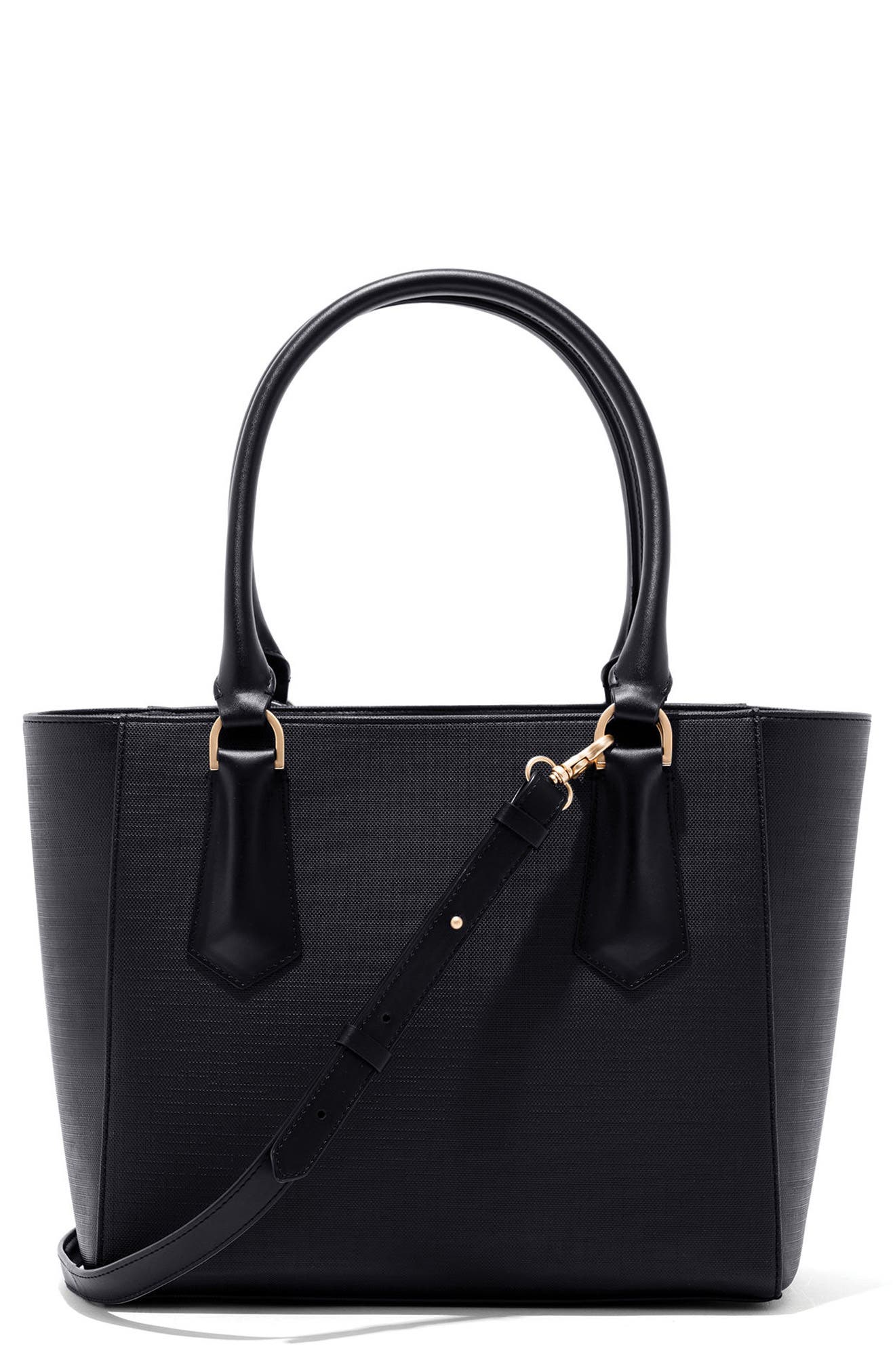 Dagne Dover Signature Midi Coated Canvas Tote, Main, color, 