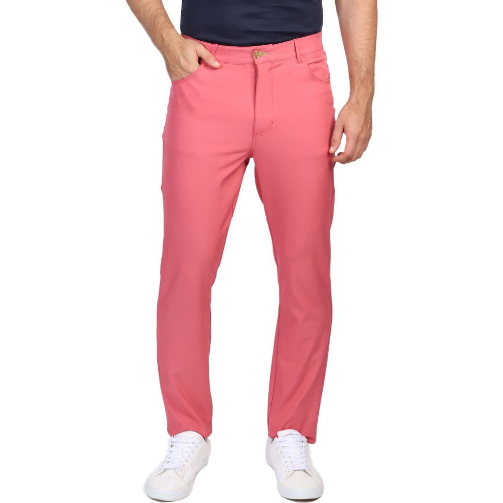 Tailorbyrd Five-pocket Performance Pants In Sunwashed Red
