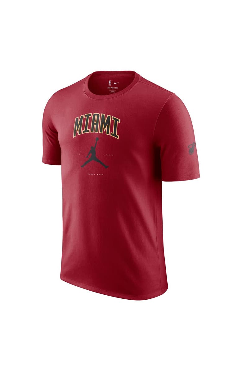 Jordan Brand Unisex Jordan Brand Red Miami Heat Essential Cities T-Shirt, Alternate, color, Red