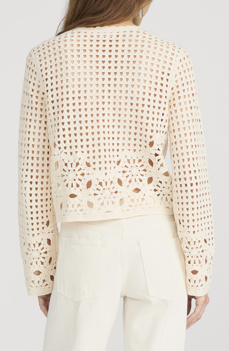 FRAME The Postcard Open Stitch Cardigan, Alternate, color, Cream
