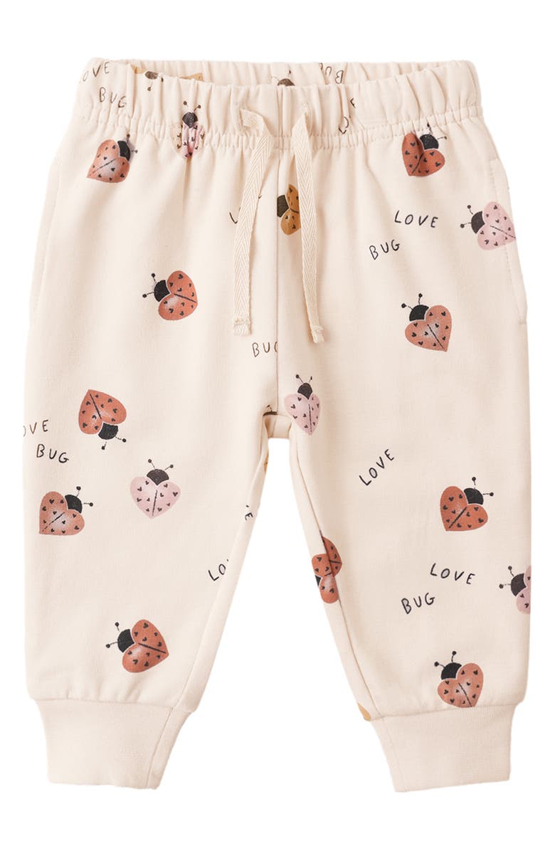 QUINCY MAE Love Bug Print Joggers, Main, color, Petal