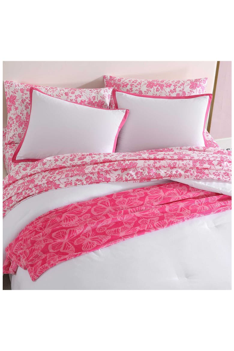 Signature Hotel Solid Comforter & Sham Set, Alternate, color, WHITE/ PINK