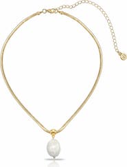 Ettika Cultured Baroque Pearl Pendant Necklace
