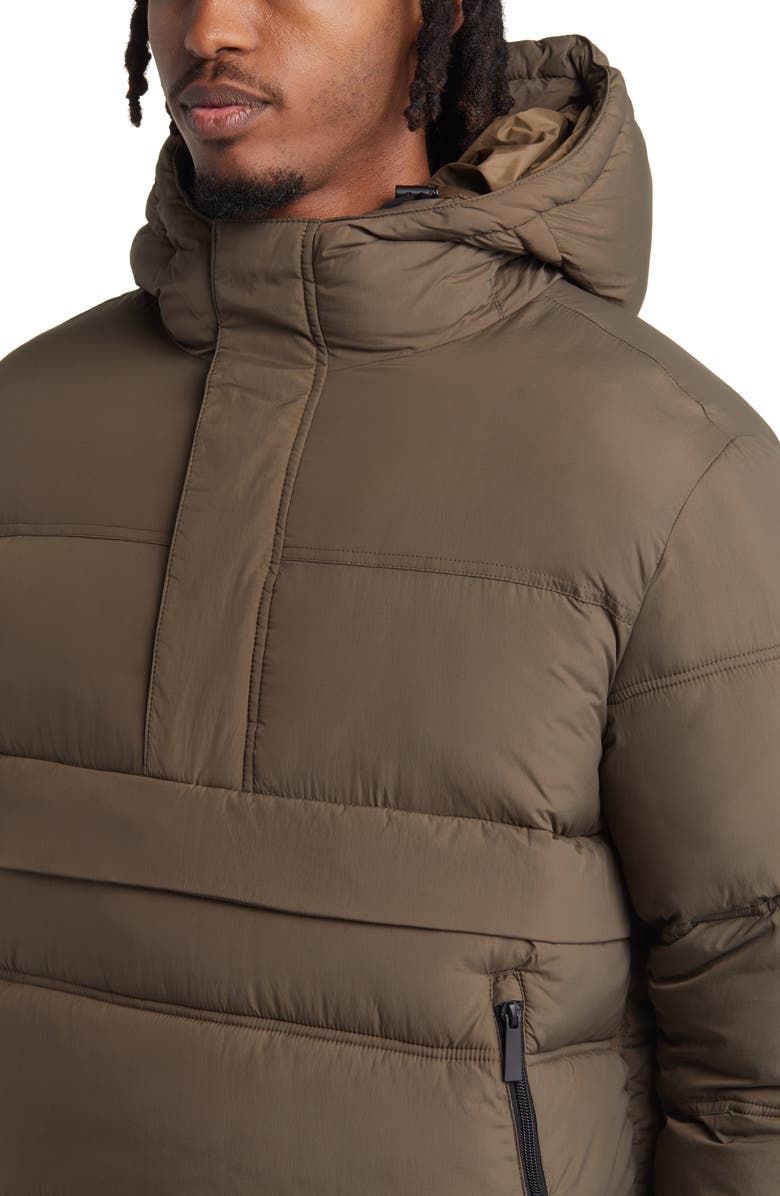 The Very Warm Water Resistant Recycled Nylon Anorak, Alternate, color, Canteen