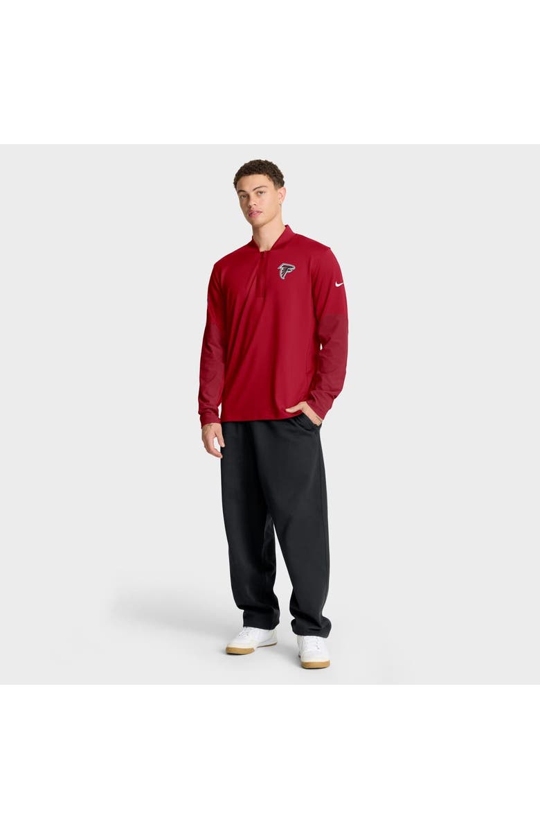 Nike Men's Nike Red Atlanta Falcons Sideline Dri-FIT Half-Zip Pullover, Alternate, color, Red