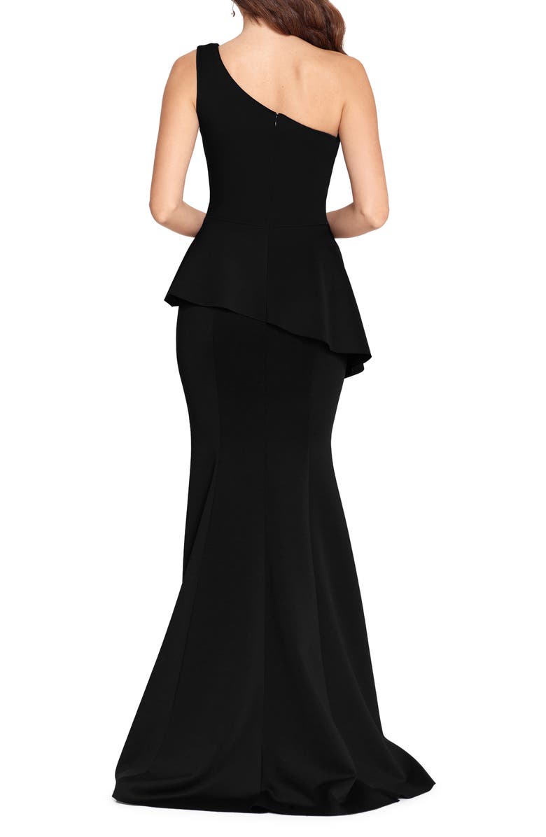 Betsy & Adam One-Shoulder Mermaid Gown, Alternate, color,