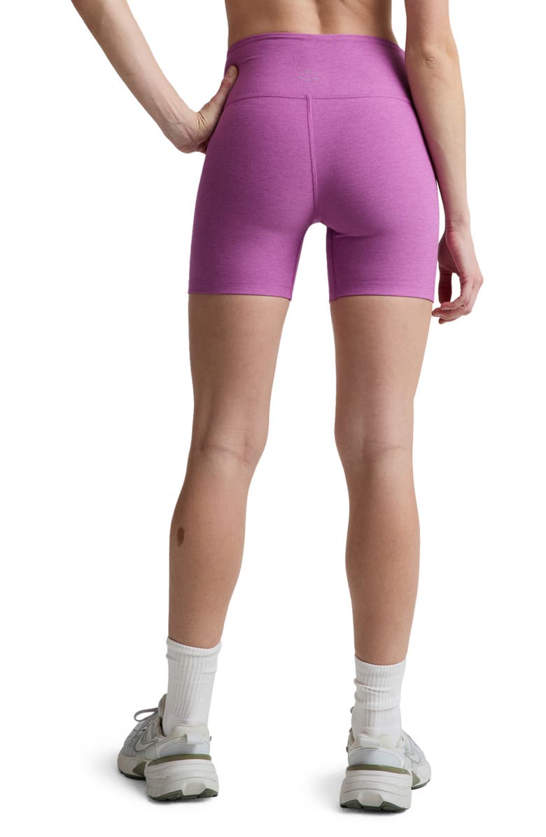 Beyond Yoga Space Dye Leisure Bike Shorts, Alternate, color, Fun Fuschia Heather