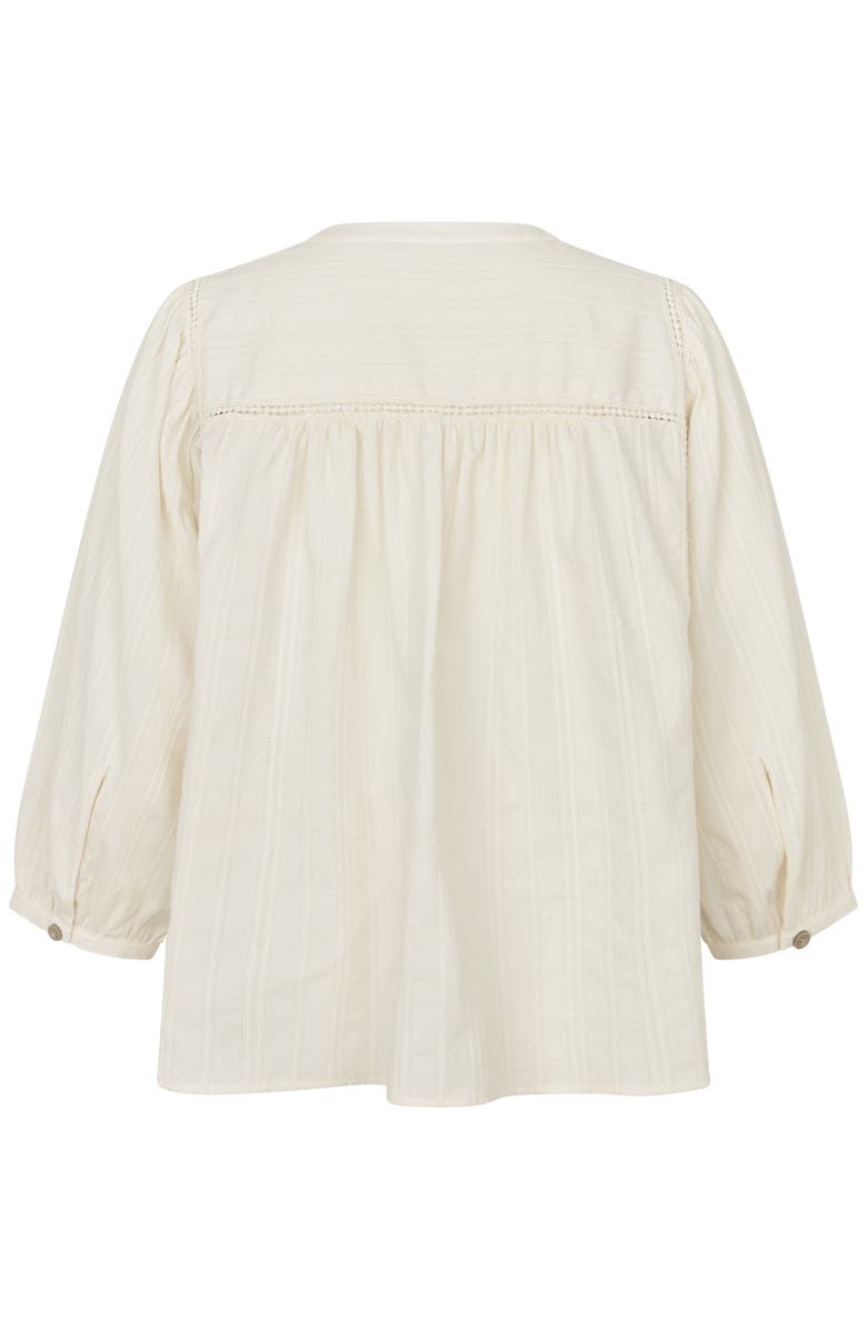 Masai Copenhagen MaIthara Pintuck Detail 3/4 Sleeve Shirt, Alternate, color, Whitecap