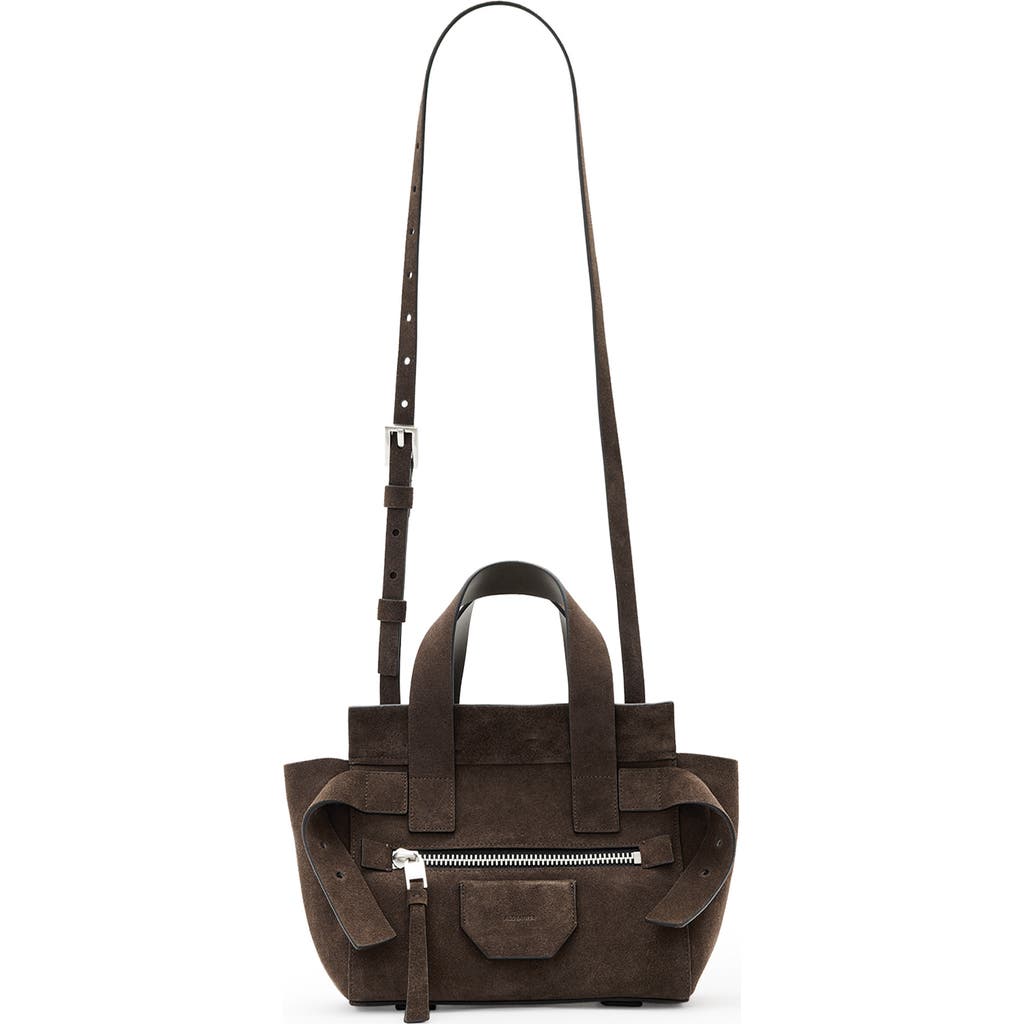 Allsaints Mini Perez Suede Top Handle Bag