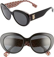 Burberry 54mm Round Cat Eye Sunglasses