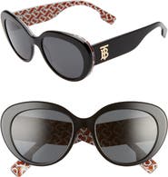 Burberry 54mm Round Cat Eye Sunglasses