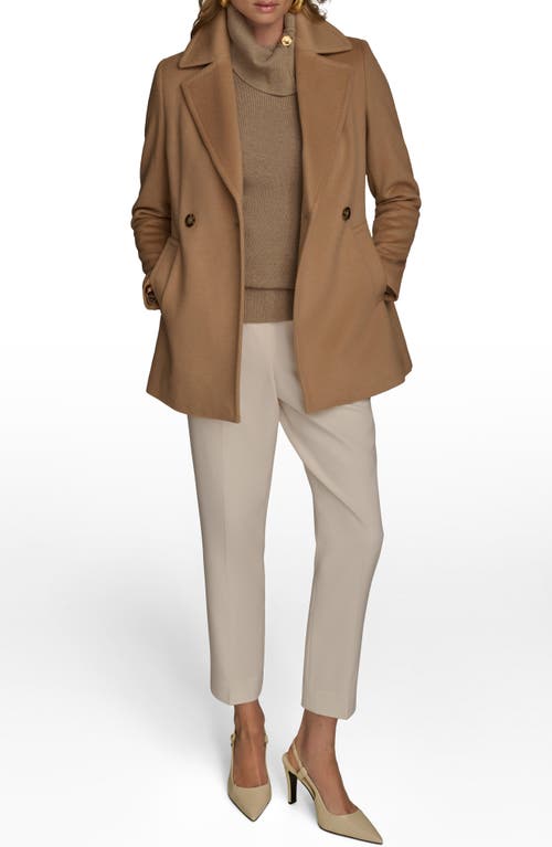 Donna Karan New York Double Breasted Blazer Coat In Brown