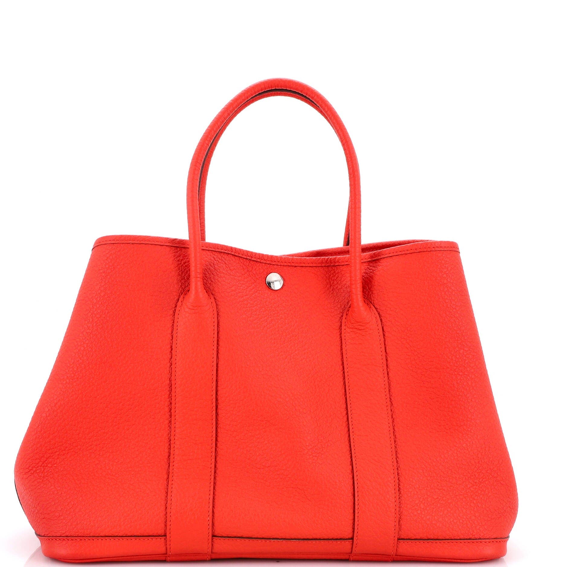 Pre-Owned Hermes Garden Party Tote Leather 36, Main, color, Rouge Tomate