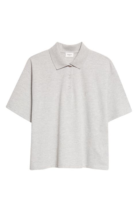 Oversize Cotton Blend Piqué Polo