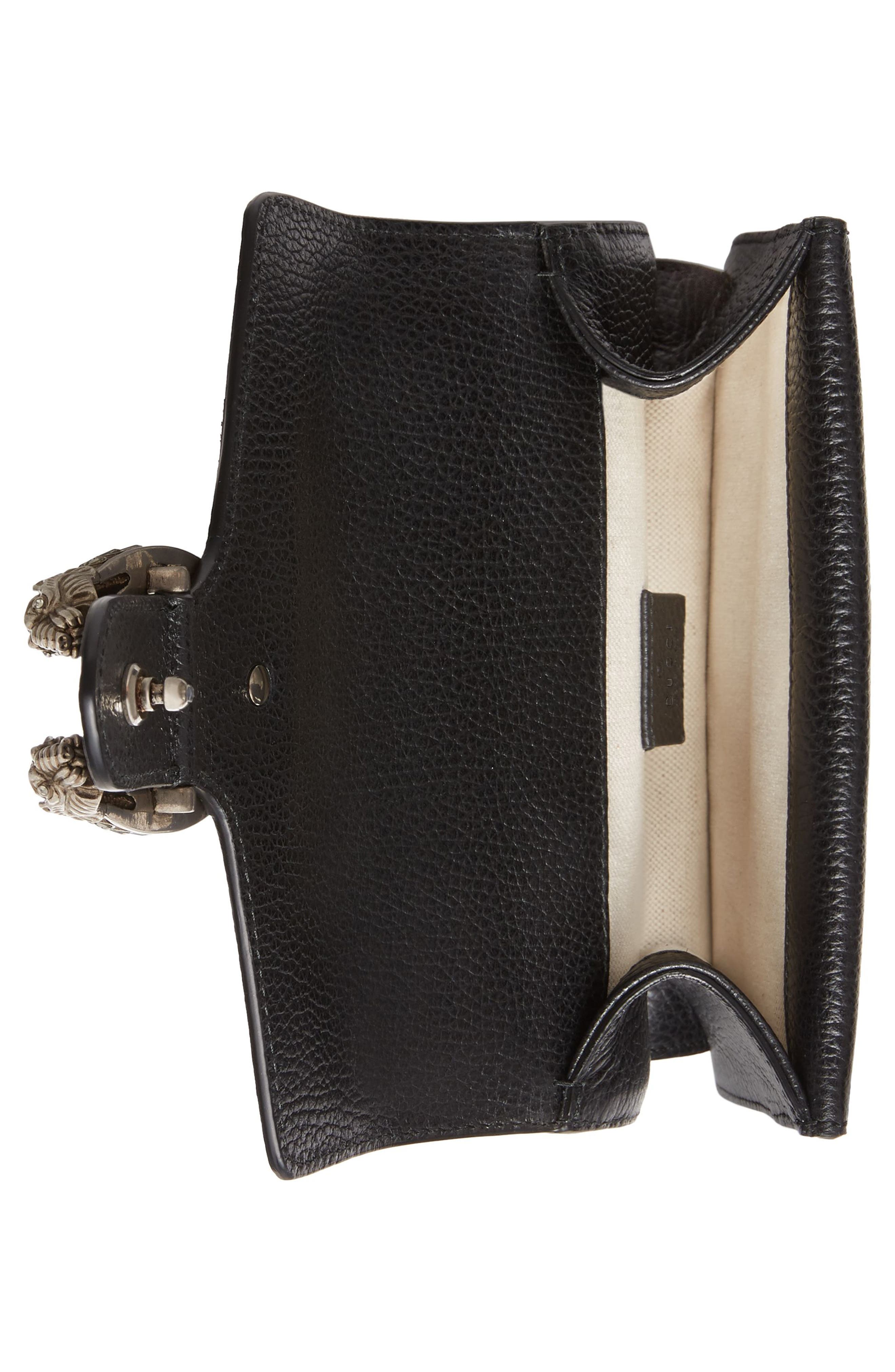 Mini Leather Shoulder Bag, Alternate, color, NERO/ BLACK DIAMOND