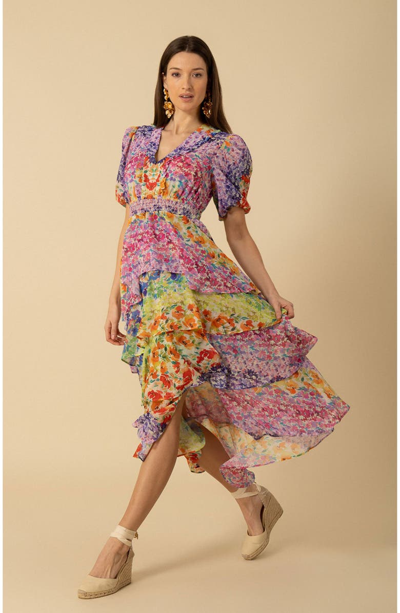 Hale Bob Lainey Tiered Chiffon Dress, Alternate, color,