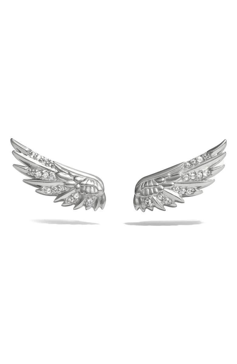 Awe Inspired Lab Grown Diamond Wing Ear Climbers, Main, color, 925 Sterling Silver