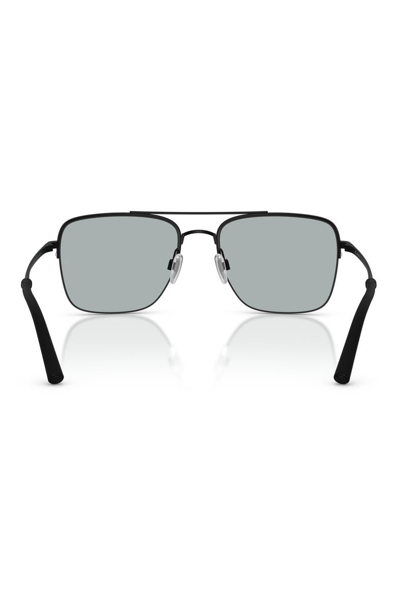 Roger Federer 56mm Polarized Pilot Sunglasses, Alternate, color, MATTE BLACK / BLACK