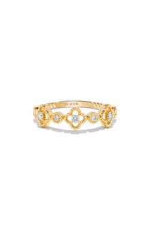 H.J. Namdar 14K Gold Diamond Clover Ring