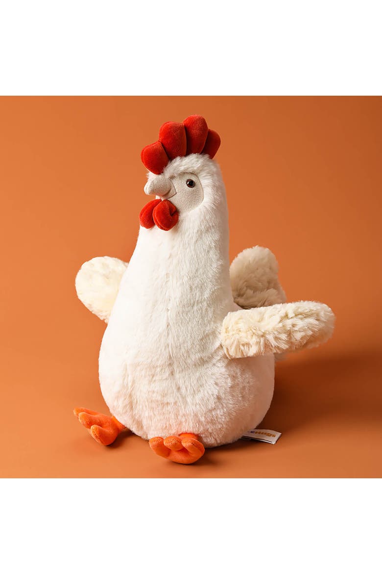 7 Inch Marshmallow Chicken Weighted Stuffed Animal, Alternate, color, Multicolored