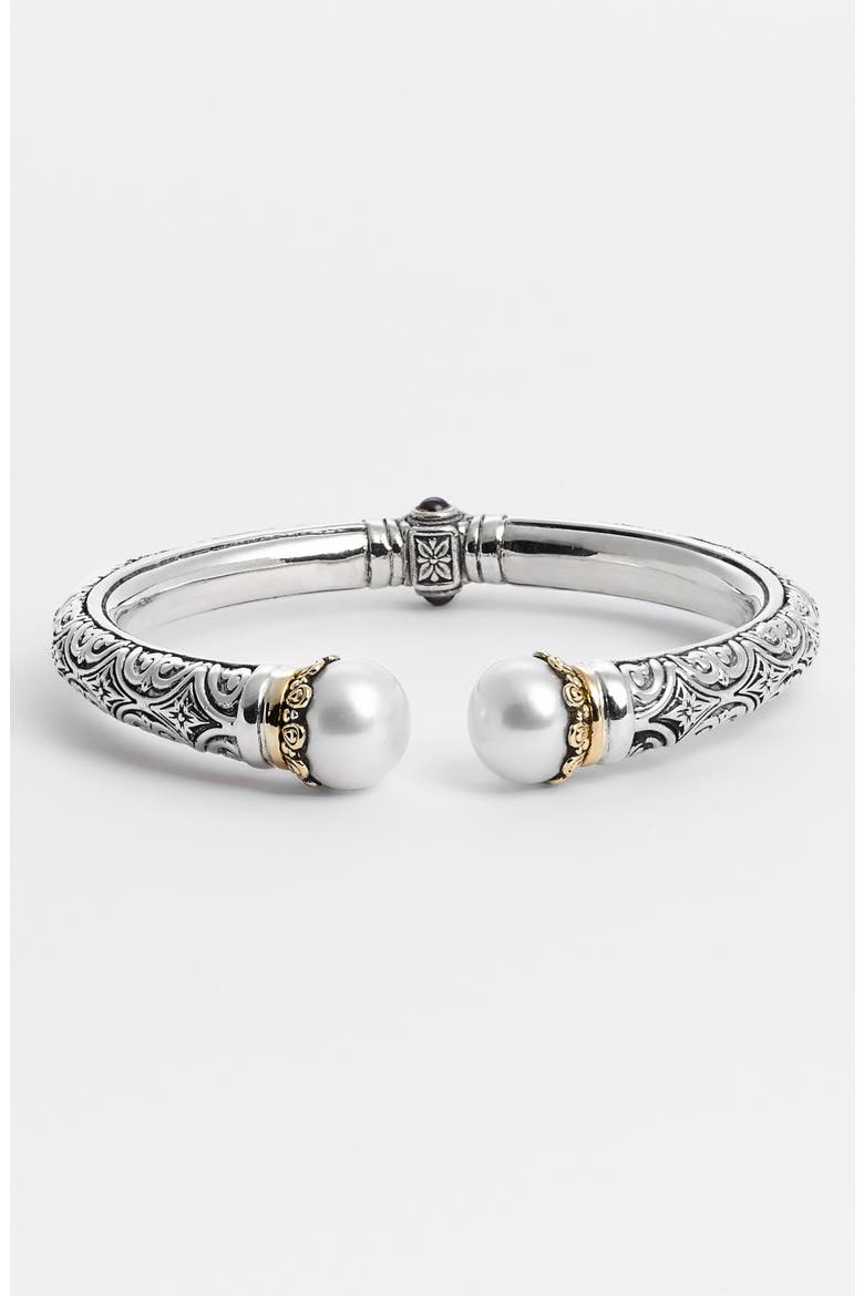 'Hermione' Hinged Cuff, Alternate, color, SILVER/ GOLD