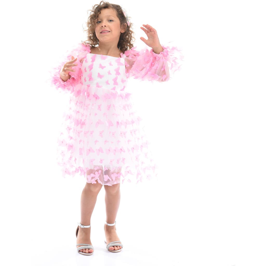 Tulleen Bell Mariposa Butterfly-appliqué Dress In Pink