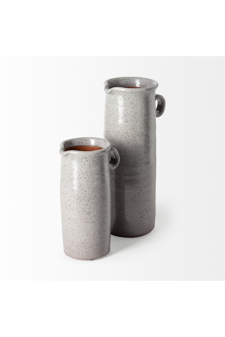Frieda Freckled Ceramic Jug, Alternate, color, Grey