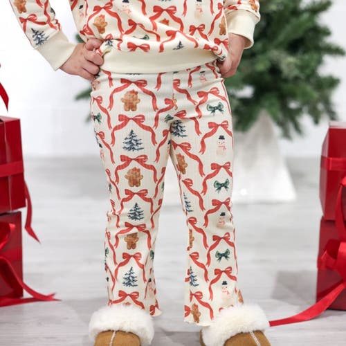 Sweet Wink Christmas Cutie Flare Legging In Neutral