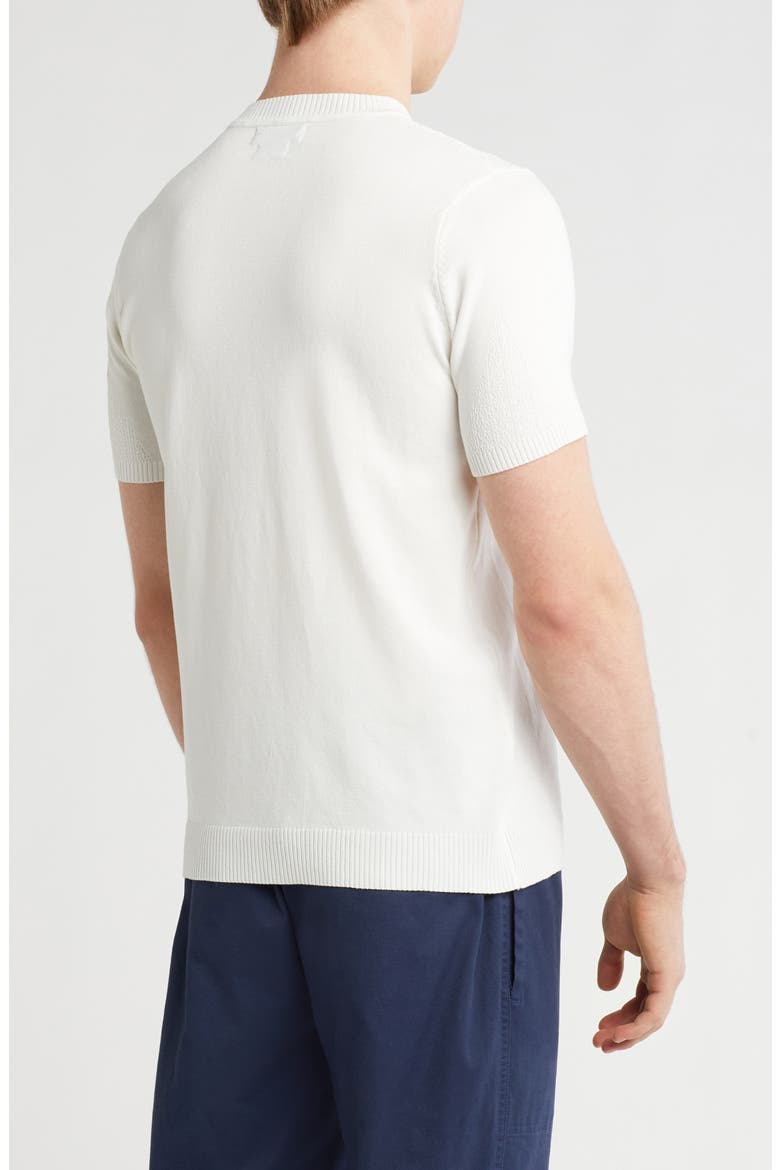 Textured Knit Short Sleeve Sweater, Alternate, color, CREAM