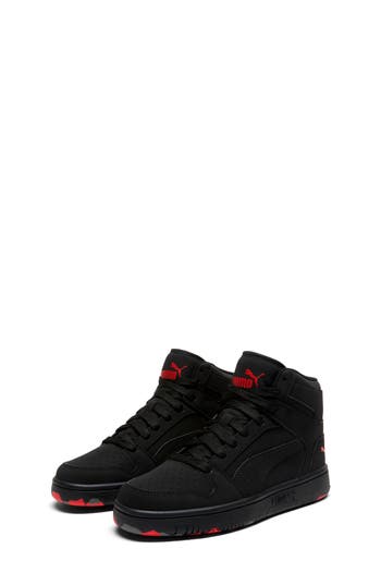 Puma Kids' Rebound Layup High Top Sneaker In Black