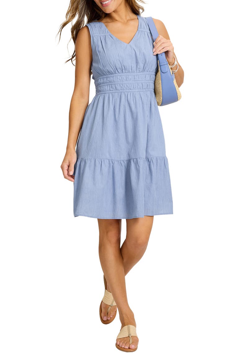 Voyage Cotton Voile Dress, Main, color, PORT SIDE BLUE