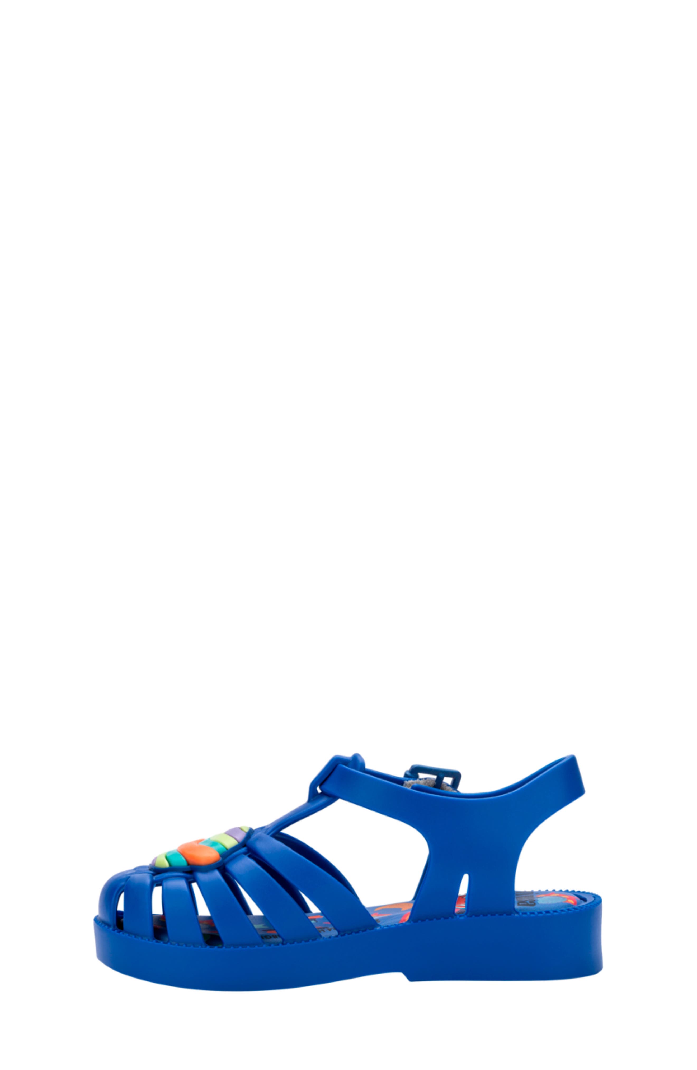 Mini Melissa Kids' Mini Possession Play Jelly Fisherman Sandal, Alternate, color, Blue Matte