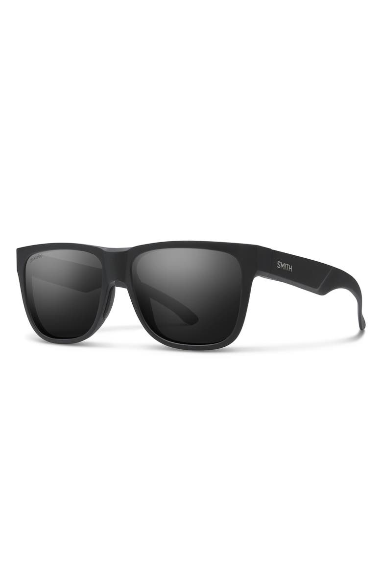 Smith Lowdown 2 55mm ChromaPop<sup>™</sup> Polarized Square Sunglasses, Alternate, color, Matte Black / Black