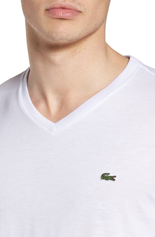 Lacoste Regular Fit Long Sleeve T-shirt In White