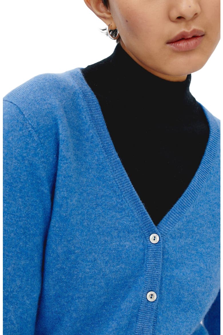 Essential Cashmere V-Neck Cardigan, Alternate, color, blue