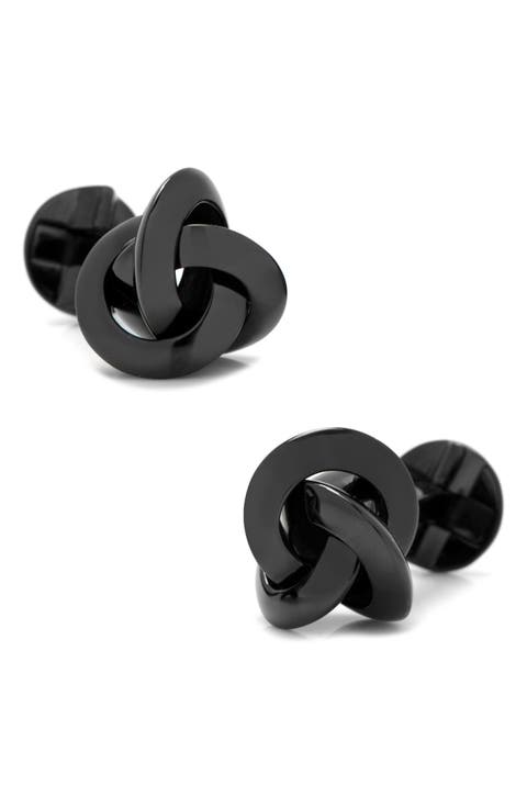 Black Knot Cuff Links