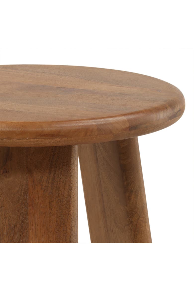 Winslow Mango Wood Round Side Table, Alternate, color, Brown