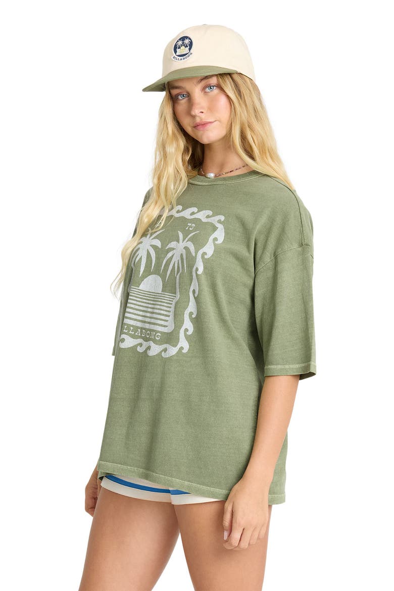 Wave Stamp Graphic T-Shirt, Alternate, color, ARMY GREEN