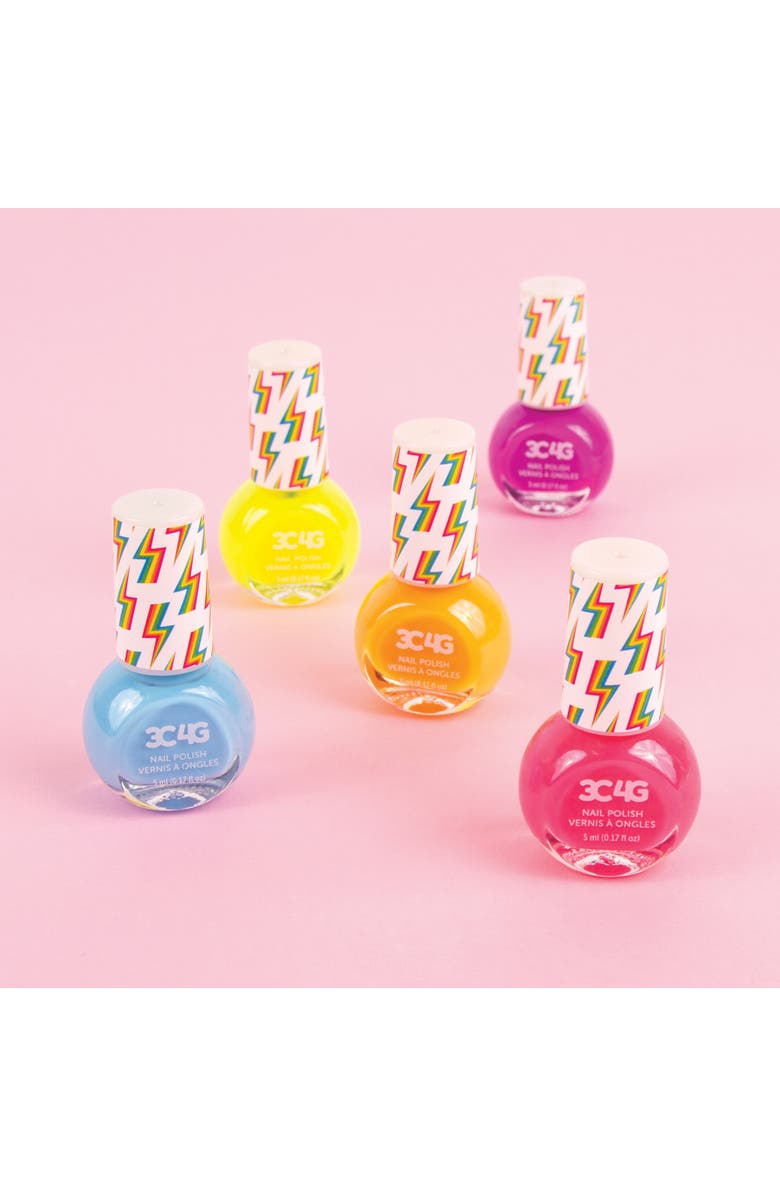 Three Cheers For Girls Make It Real Neon Nail Polish Set W/ 5 Bottles, Alternate, color, Multicolored