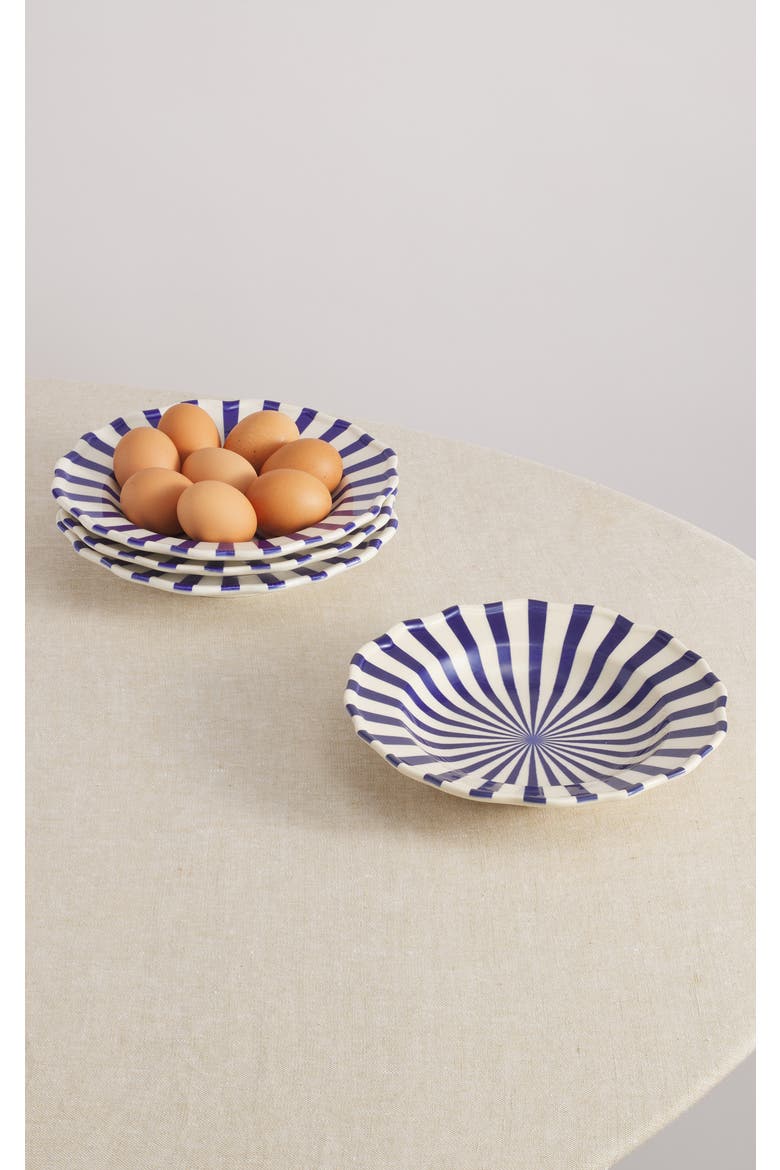 Mafalda 9,2'' Pasta Bowl Set of 4, Alternate, color, Blue/Cream