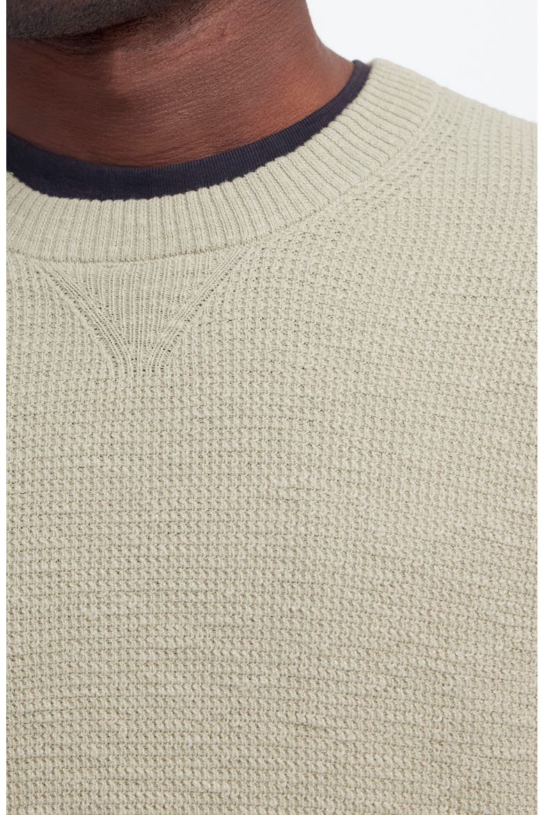 Waffle Knit Crewneck Sweater, Alternate, color, DUSTY CELADON