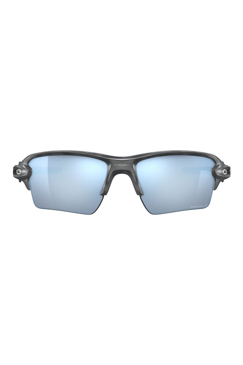Flak® 2.0 XL 59mm Prizm™ Polarized Wrap Sunglasses, Main, color, MATTE BLACK CAMO/ DEEP WATER
