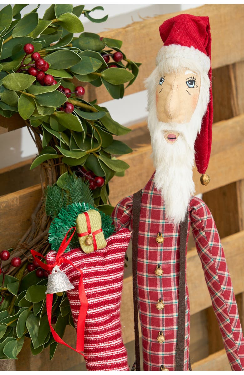 Gallerie II Sleepy Time Santa Joe Spencer Gathered Traditions Christmas Art Doll Figurine, Alternate, color, Red