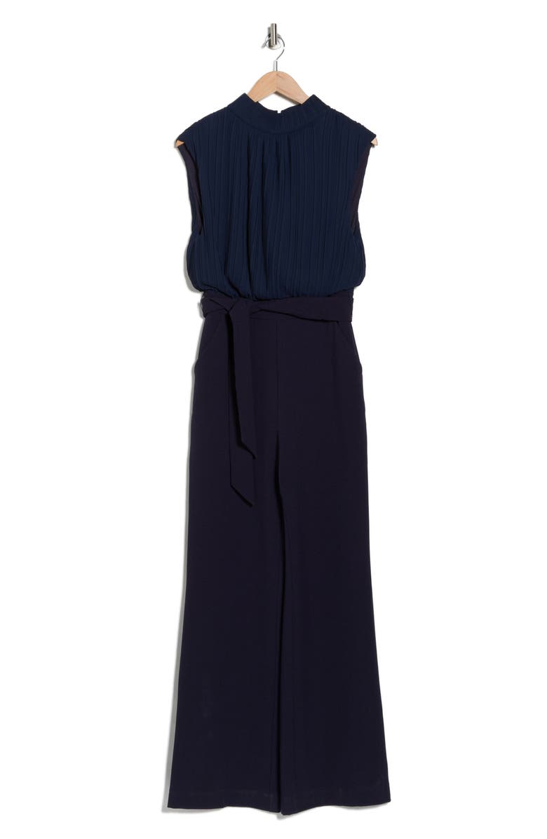 Julia Jordan Tie Waist Wide Leg Jumpsuit, Alternate, color, 