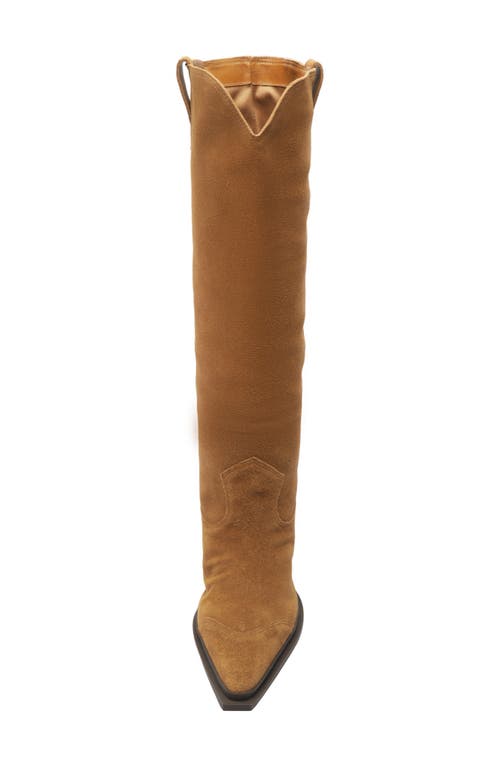 Arezzo Dakota Knee High Western Boot In Brown
