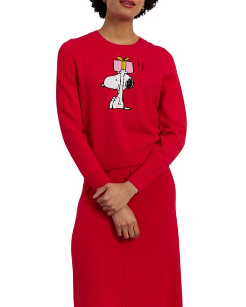 Wool-Cashmere Snoopy's Gift Sweater