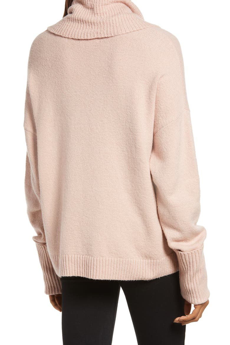 Cowl Neck Sweater, Alternate, color, PINK ADOBE