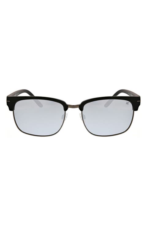 Retro 56mm Polarized Square Sunglasses