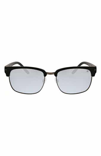 Hurley Retro 56mm Polarized Square Sunglasses