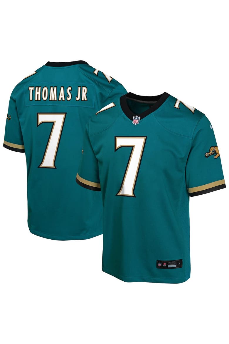 Youth Nike Brian Thomas Jr. Teal Jacksonville Jaguars Alternate 2 Prowler Throwback Game Jersey, Main, color, Teal